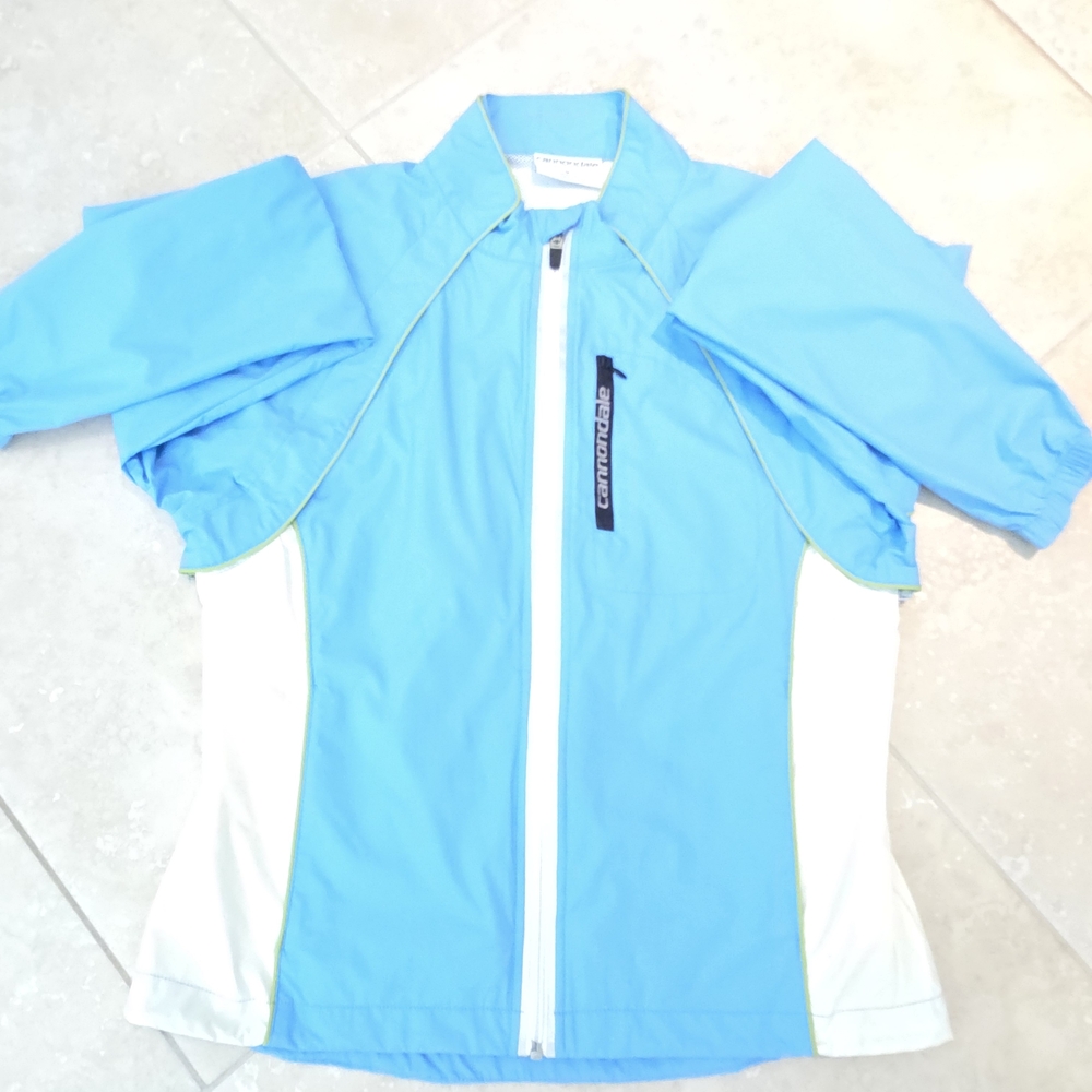 Cannondale Convertible Rain Jacket To Vest, 2 Zipper Pockets, Size M LIKE NEW